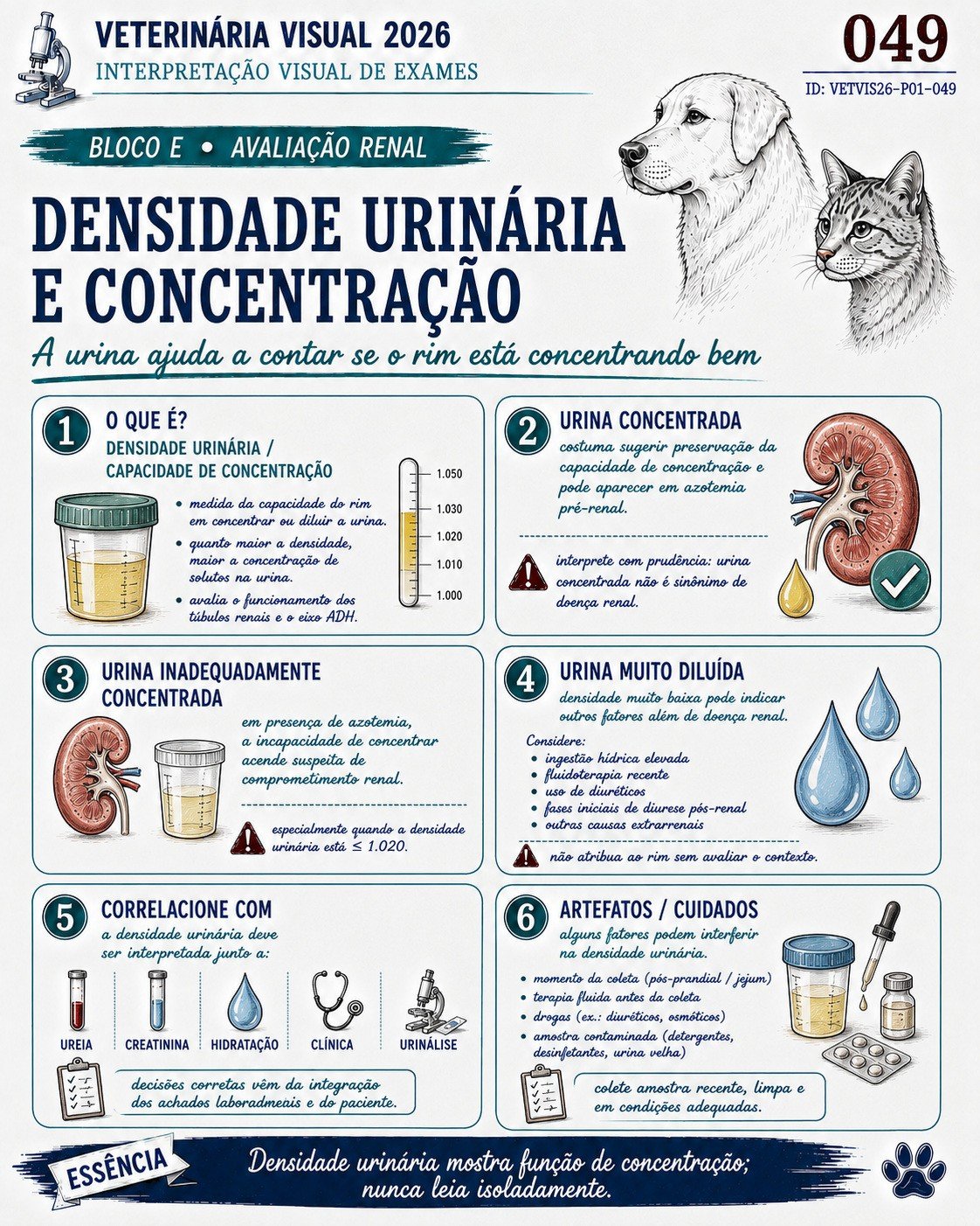 Densidade urinária e concentração