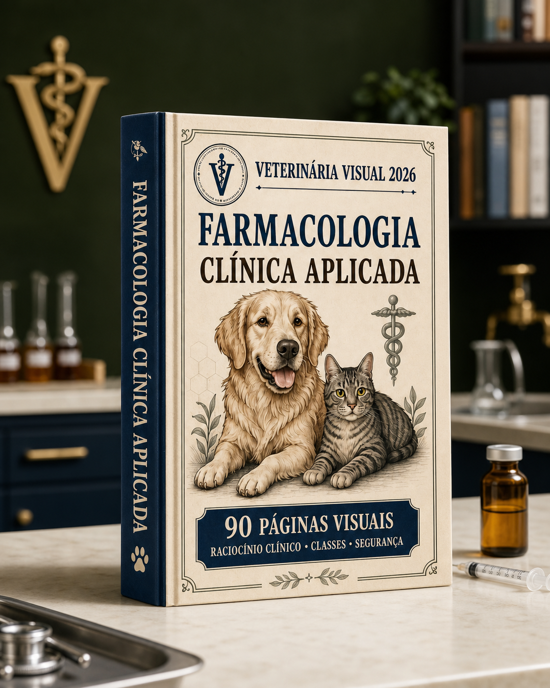 Mockup do livro Farmacologia Clínica Veterinária Aplicada